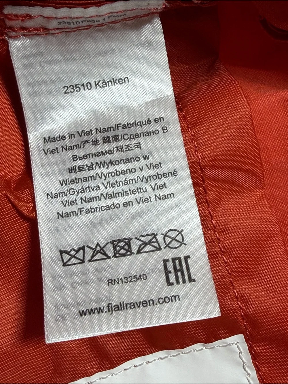 Fjallraven Kanken Classic Backpack Burnt Orange 16L Vinylon Unisex